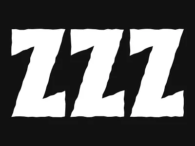 ZZZ black and white design font halloween hand drawn handmade font lettering logotype type typography