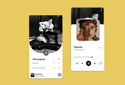 Day 9: music player dailyui design