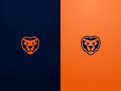 Logo Evolution blue dark design evolution light lionheart logo logodesign mitchloewenherz orange portfolio