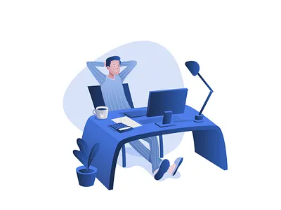 Home office branding illustration