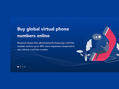 Buy Virtual Numbers landing page portal ui ux design website