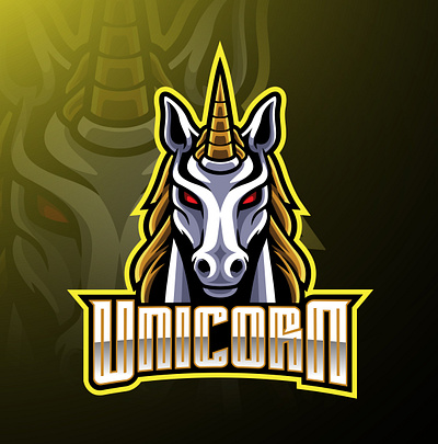 Unicorn head mascot logo design animal logo branding design esport esports game design graphic design illustration logo mascot logo unicorn