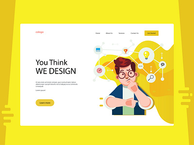 You ThinK wE dESIGN animation branding design icon illustration type typography ux vector website