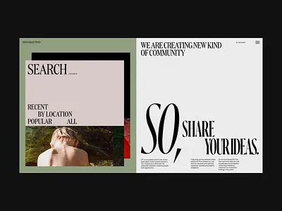 DSGN Collective Search Page Animation concept grid interaction interface promo typography ui ux video web website