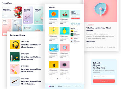 Blog Listing blog blog design blog listing design featured post figma listing pagination recent post rss sketch subscribe subscribe form ui ux uxdesign web design website design xd