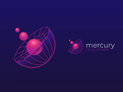 Mercury - Logo Redesign black hole logo mercury planets rebrnd redesign software space
