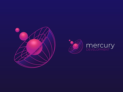 Mercury - Logo Redesign black hole logo mercury planets rebrnd redesign software space