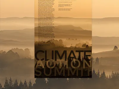 CLIMATE ACTION SUMMIT adobe illustrator climatechange flyer magazine magazine design nature poster print printdesign
