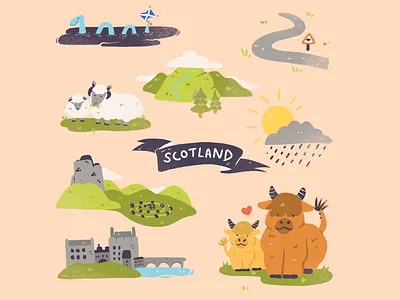 Scotland Roadtrip illustration