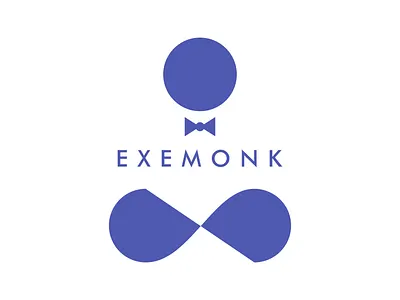 Exemonk design illustration logo