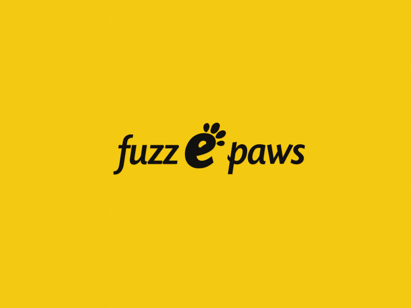 Logo Design for Fuzz E Paws animation branding clean graphic design logo logo animation logo design logo motion minimal motion