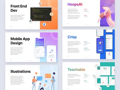 Paperpillar Presentation Concept card clean gradient keynote power point presentation slide white