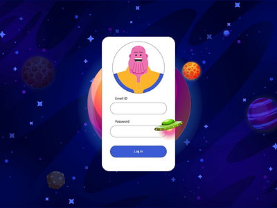 Thanos avengers encryption infinity war login message mobile animation mobile ui moon motiongraphics password planet saturn sun thanos universe user userinterface