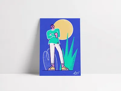 textures apple arms character characterdesign cool creative crossed guy illustration ipad ipadpro isaac claramunt isaacclaramunt plants procreate