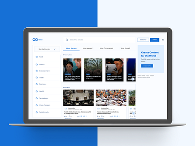 News site Web design ui ux