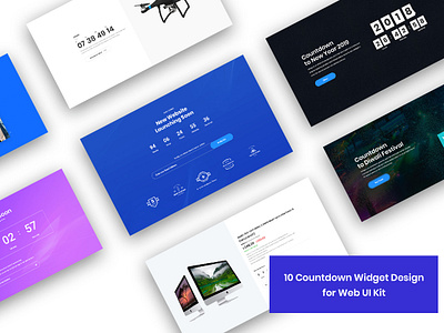 10 Countdown Widget Design for Web-UI Kit countdowns counting elements landingpage psdtemplate uicomponents uidesign uikit underconstruction webdesign website widgets