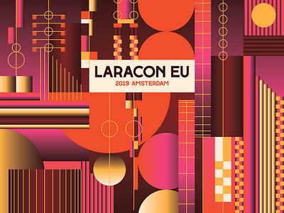 Laracon 2019 branding conference design developer developers font graphic design grid grid system icon illustration illustration system illustrator laracon laravel patterns php type design typography vector