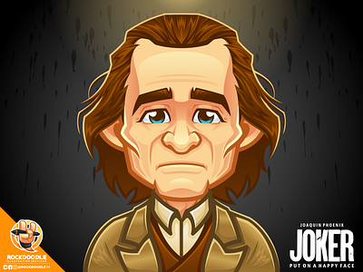 Joaquin Phoenix avatar cartoon character dc fanart illustration joaquin phoenix joker mascotdesign portfolio rockdoodle vector