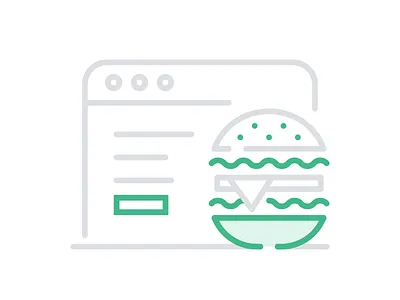 Partnership Events – Contentful browser burger cheeseburger event events fastfood flat illustration food green grey hamburger icon set icons junkfood linart outline partnership tech