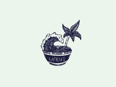 Vans - Poke Waves art coconuts fish food good times hawaian food illustration japa marcoiglesias poker skateboard summer surf surfing vans vans of the all vans of the all wave