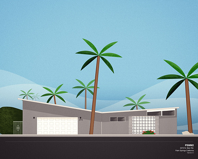 Palm Springs 2 architectural architecture california illustration midcentury midmod modern palm springs