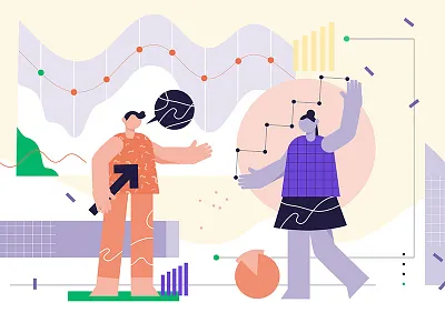 Data Analysis abstract analysis business charts data flat presentation