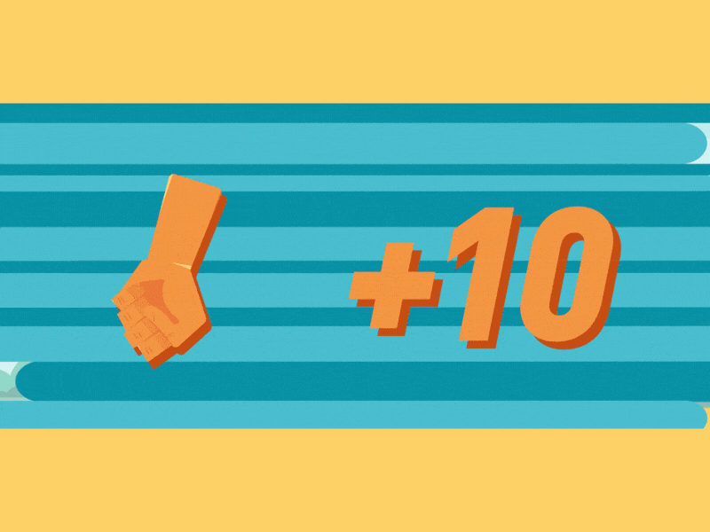 Score system after affects animation app explainer animation explainer video fist flat design gif illustration loop mobile mograph motion graphic phone points pokemongo score screen vector videogame