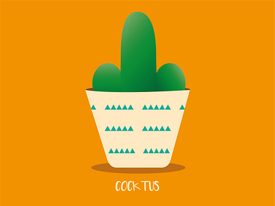 Cocktus cactus design flat design graphic design illustration illustrator joke personal project pun vector art