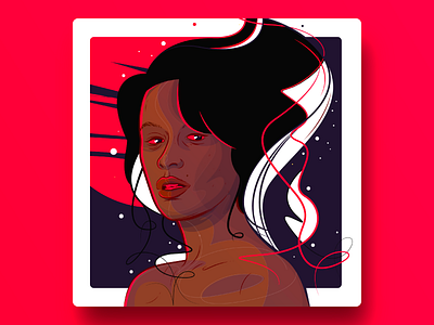 Perfect red eyes character illustration illustrator vector woman