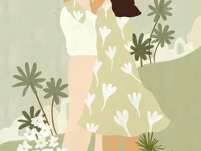 Anthropologie x Alja Horvat couple design drawing illustration illustration art painting pastel colors