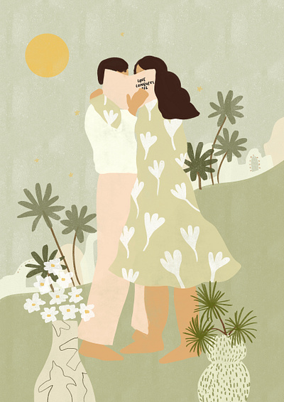 Anthropologie x Alja Horvat couple design drawing illustration illustration art painting pastel colors