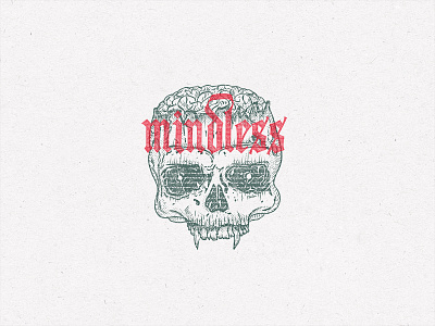 "Mindless" for inktober 2019 branding brushpen calligraphy clothing illustration lettering logo t shirt type typography