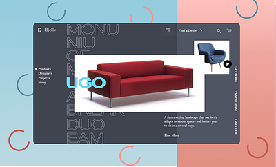 Landing page template for chairs and sofa design illustration landing page design landingpage photoshop uidesign web