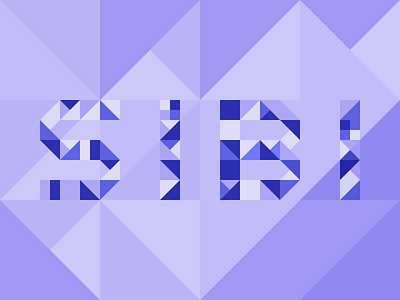 Geometric letterforms - SIBI abstract color study dribbbleweeklywarmup geometric geometric art geometric illustration geometric shapes illustration