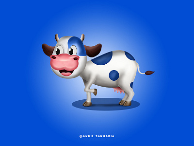 Digital Art Cow animation art branding concept art design digital painting graphic design illustration motion graphics visual effects