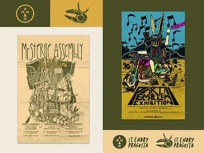 Robot Maniac artist branding character identity branding identity design illustration logo poster typography vintage