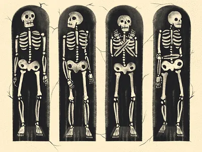 Catacombs #mabsdrawlloweenclub bones halloween horror horror art illustration illustrator procreate skeleton skull skull and crossbones