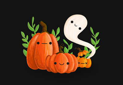 Just a couple of pumpkins! design ghost halloween illustration procreate procreateapp pumpkin vector