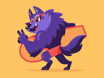 Lyle the Werewolf 2d character character design illustration illustrations photoshop surfer vector vector art werewolf wolf