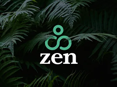 Zen / logo design 1 brand calm icon identity infinity leaves logo logo design meditation meditation app mockup peace symbol zen