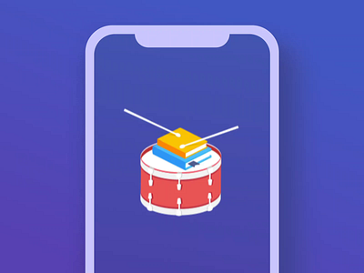 Lottie animation for Go Drums! app aeux after effect aftereffects animation app appstore clean design illustration illustrator ios lottie lottiefiles minimal mobile motion motion design sketch ui vector