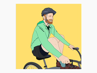 Illustration: Riding into the Sunset illustration simple vector