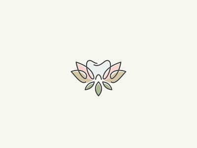Newton Dental Studio Logo Mark dental dental logo eco flower logo lotus tooth