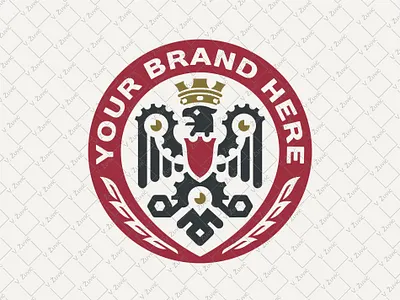 Mechanical Eagle Logo eagle eagle crest engine engineer logo engineering heavy industry heraldry eagle industry machine mechanical eagle logo shield