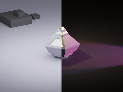 UFO Lowpoly 3d blender isometric lighting lowpoly ufo