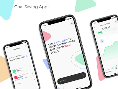 Goal Saving App app app design app design icon ui web ios guide daily daily ui design goal goal saving goals ios iphone light model money money saving ui uiux