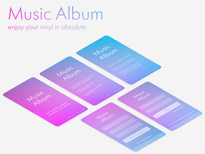 Music Album. Part I app design flow illustration typography ui ux vector