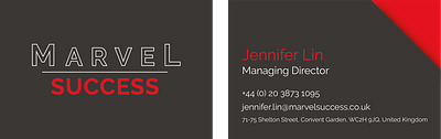 Marvel success business card - Side 1 branding business card graphic design logo
