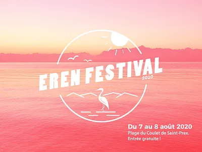 ErenFestival bird branding festival festival logo heron logo suisse summer