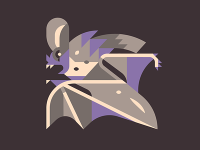 Bat animal bat batman clean dark ear fruit bat halloween illustraion illustrator night playlist rat rat with wings scary shapes simple spooky trick or treat vector